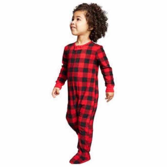 🆕Eddie Bauer Baby Sleepers in Buffalo Plaid! Comfy & Well Made! 12 MONTHS - Picture 2 of 11